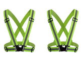 Robustt High Visibility Protective Safety Reflective Vest Belt Jacket, Night Cycling Reflector Strips Cross Belt Stripes